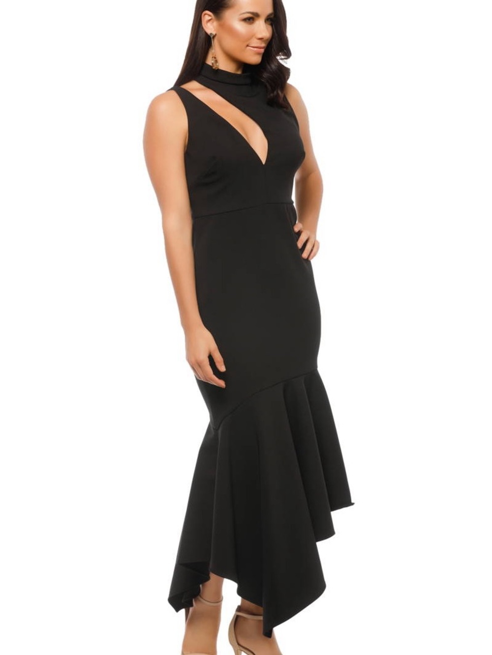 TALULAH Black Sleeveless Fitted Mermaid Dress